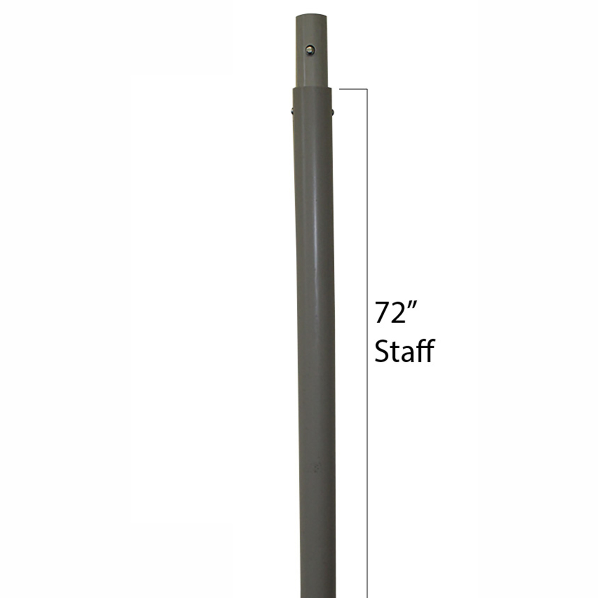 Eastern Metal PVC 72in. Staff for Stop/Slow Paddles, Silver, Model# FLH-72-STAFF